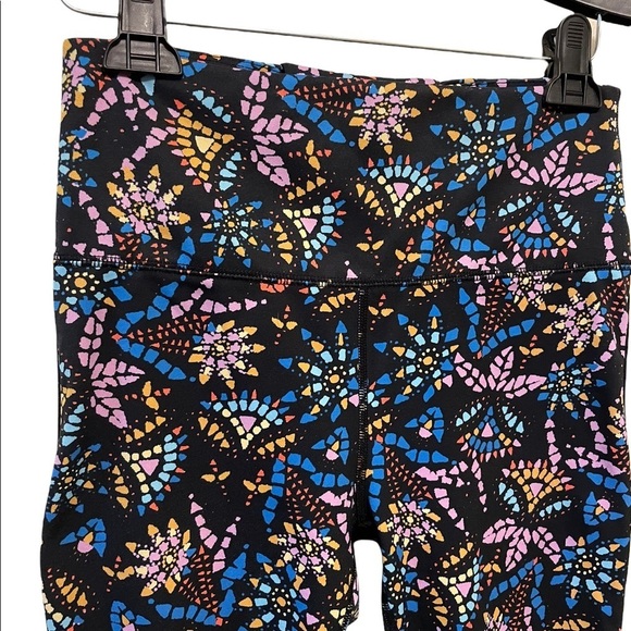 Free People Movement Liza Illusion Mosaic Floral Print High Rise Mesh Leggings - Picture 4 of 7